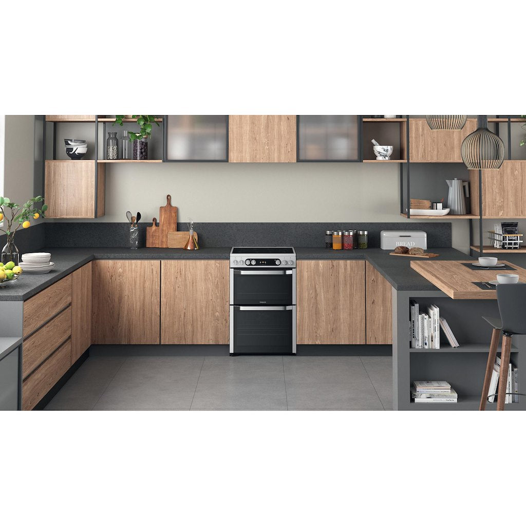 Electric Double Oven Cooker - Fan Oven - Stainless Steel With Precision Temperature Control and Solar Plus Grill