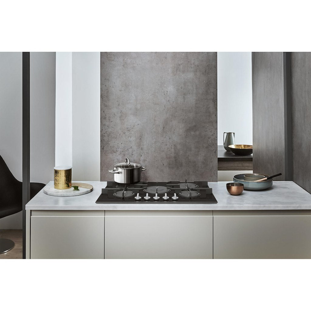Whirlpool POW75D2/NB Gas On Glass 75CM Hob - Black