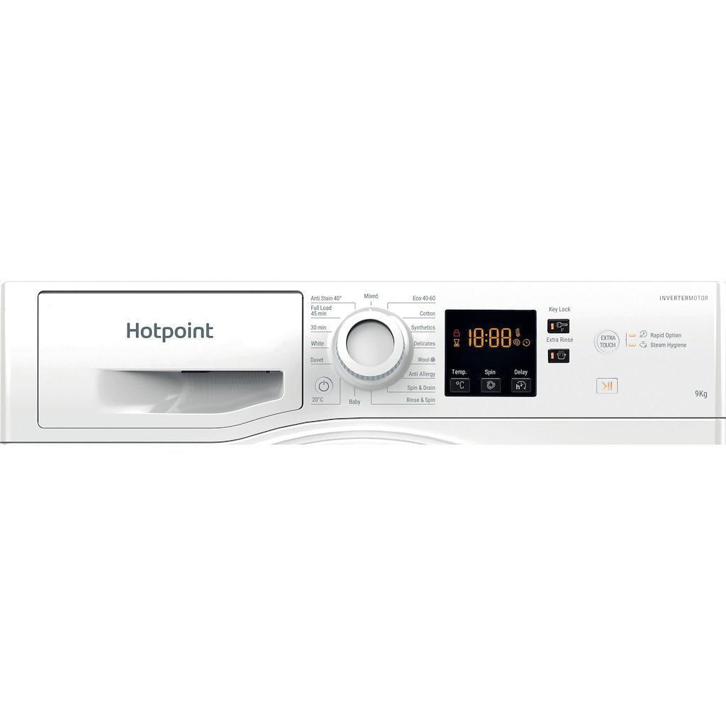 Hotpoint Anti-stain Washing Machine - White - 9kg - 1400rpm - A Rated - NSWF 946 W UK