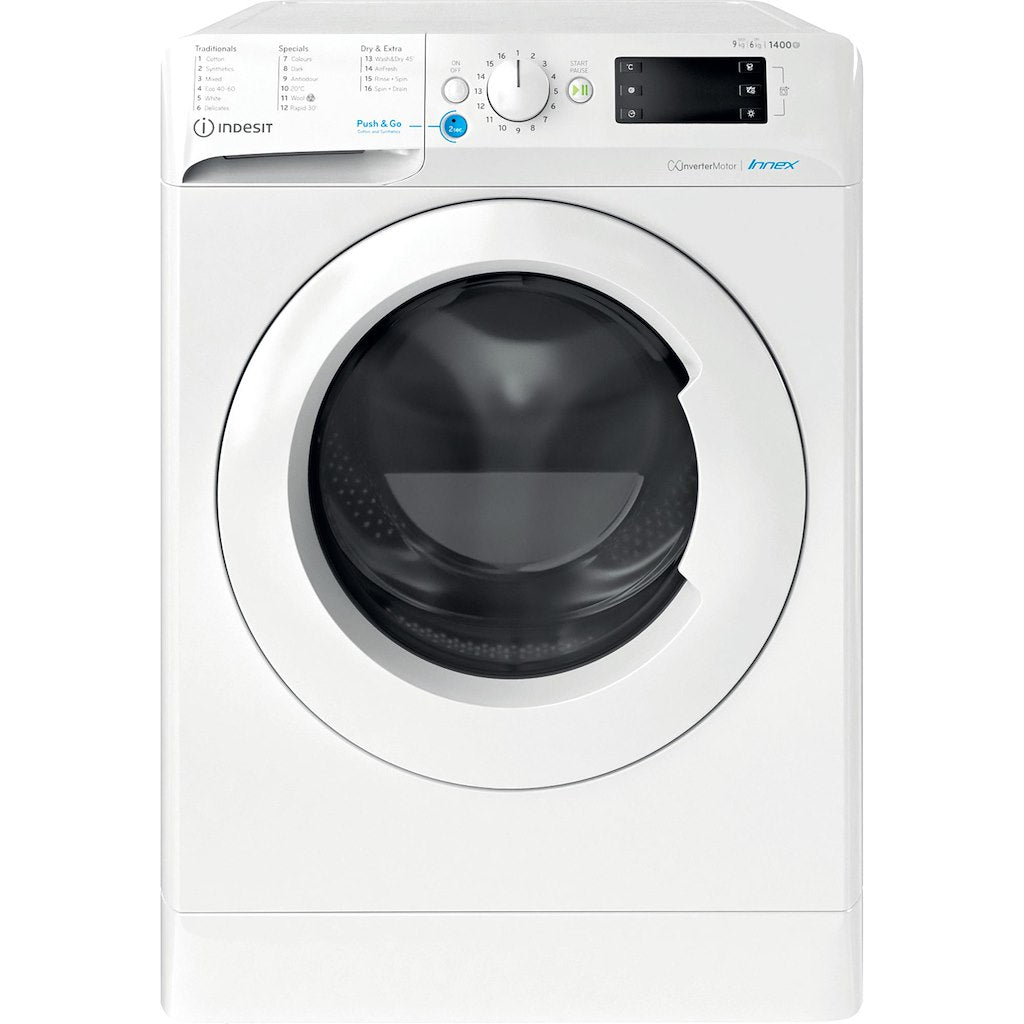Freestanding washer dryer: 9,0kg - BDE 961483X W UK N