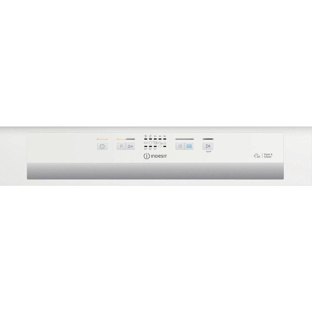 Indesit Semi integrated dishwasher: full size, white colour - DBE 2B19 UK