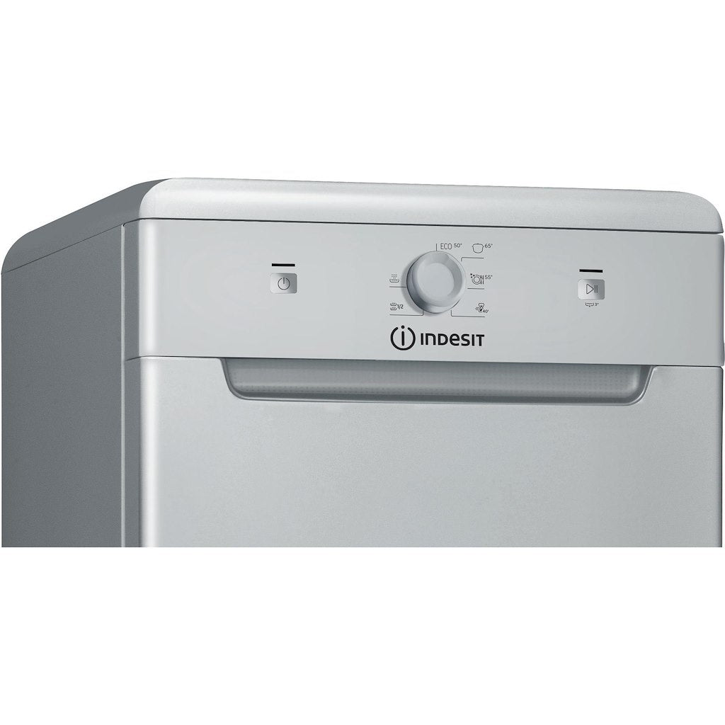 Dishwasher: slim, silver colour - DSFE 1B10 S UK N