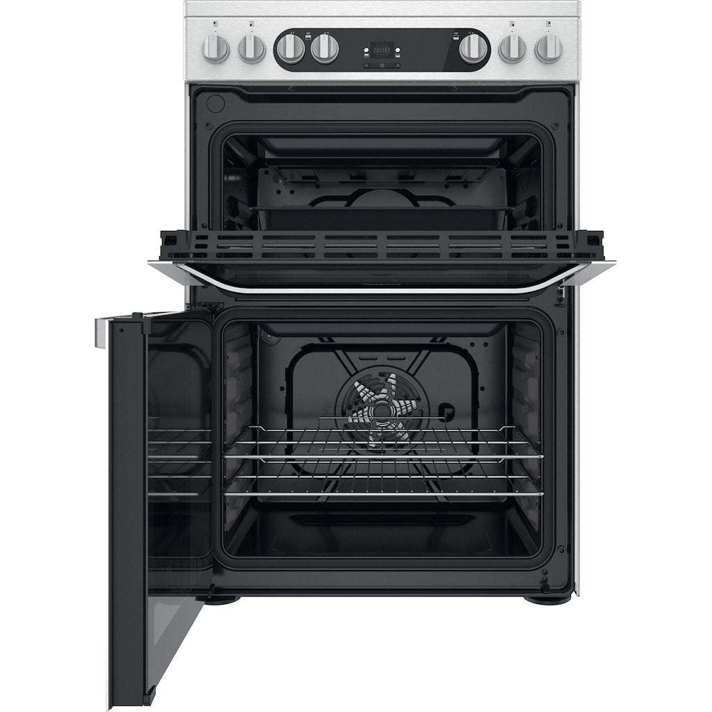 Electric Double Oven Cooker - Fan Oven - Stainless Steel With Precision Temperature Control and Solar Plus Grill