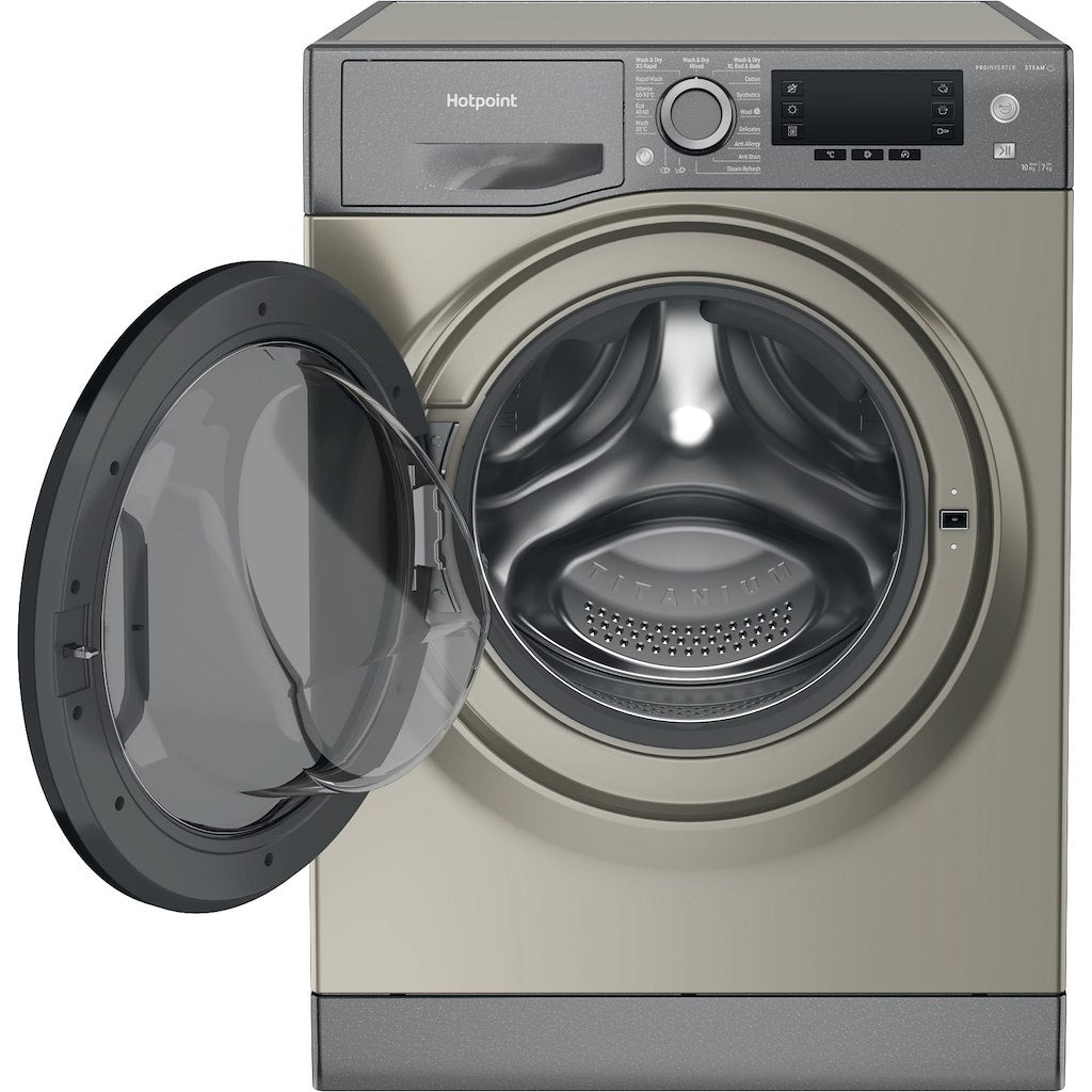Hotpoint ActiveCare NDD10726GDAUK graphite 10+7kg washer dryer - freestanding