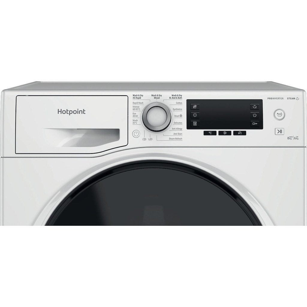 NDD86448WDAUK Hotpoint ActiveCare WASHER DRYER 8KG - White - C|A -20%