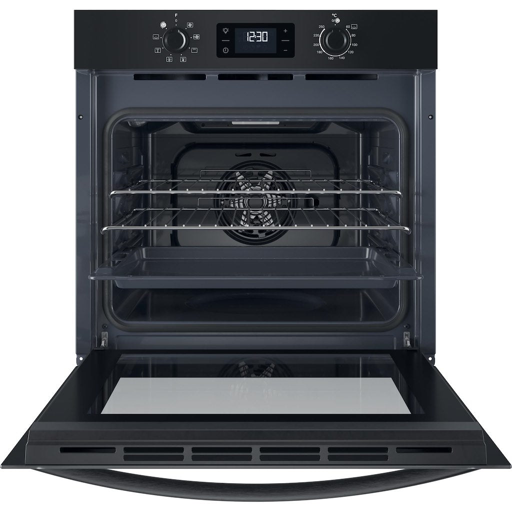 Turn&Go Single Fan Oven - Enamel Coating - - 66L With 2 Dial, Digital Display Timer And A Energy In Black