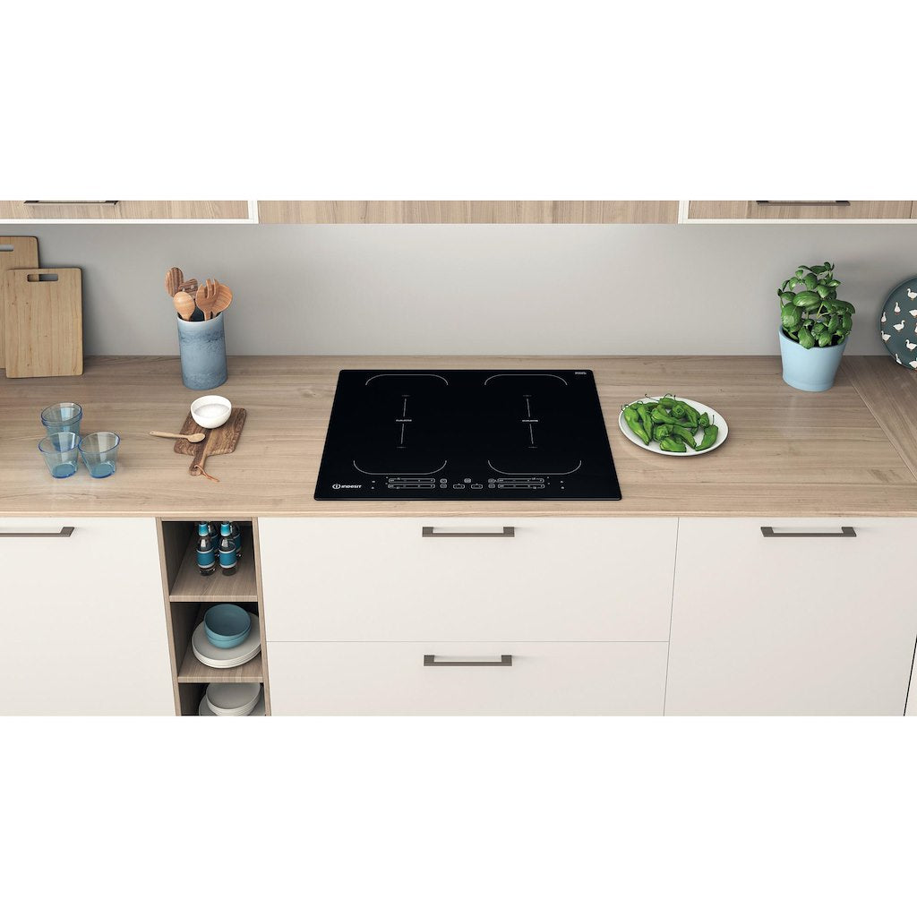 60CM Push&Go Induction Hob - Black - 9 Power Levels - Touch Control With 9 Power Levels and 2 X Dual Zone