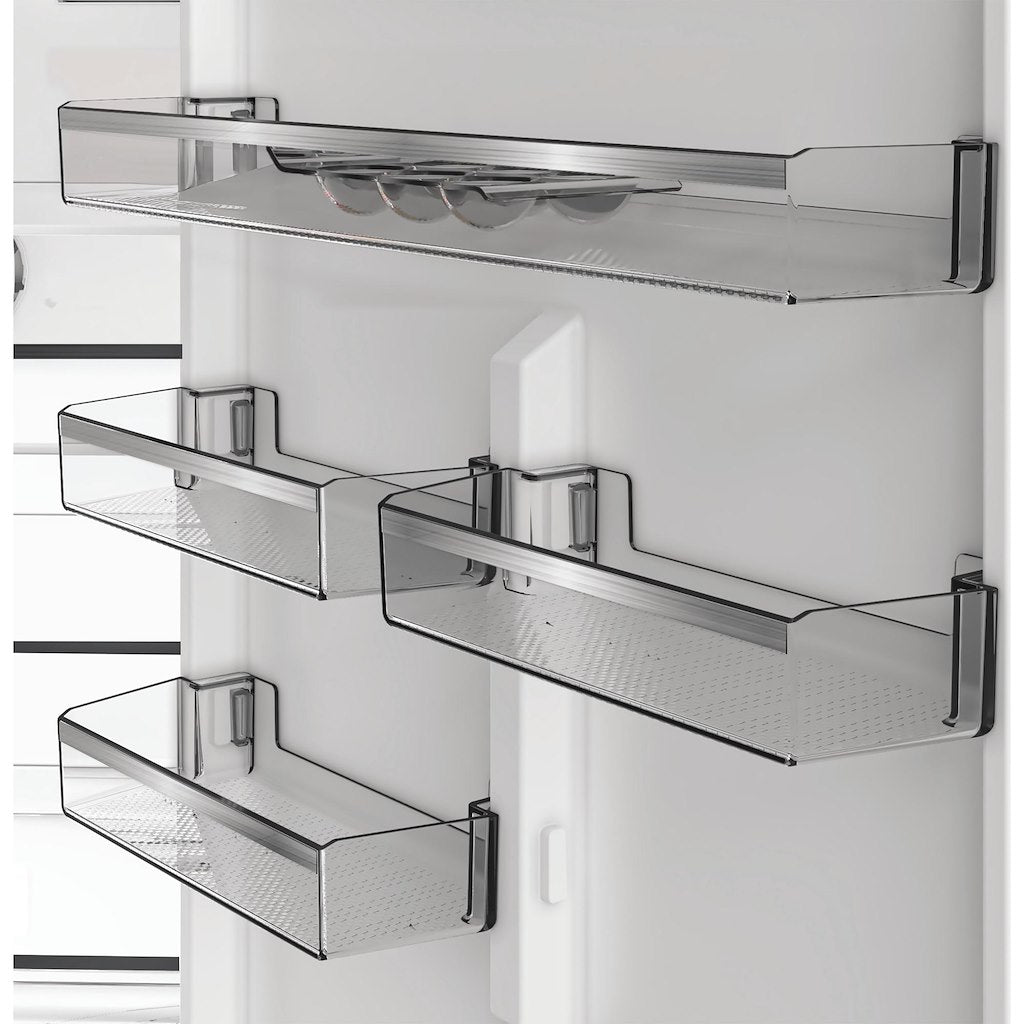 Dual No Frost 2 Door XL Fridge Freezer with Even Flow- Titanium Inox - 70CM - 490L