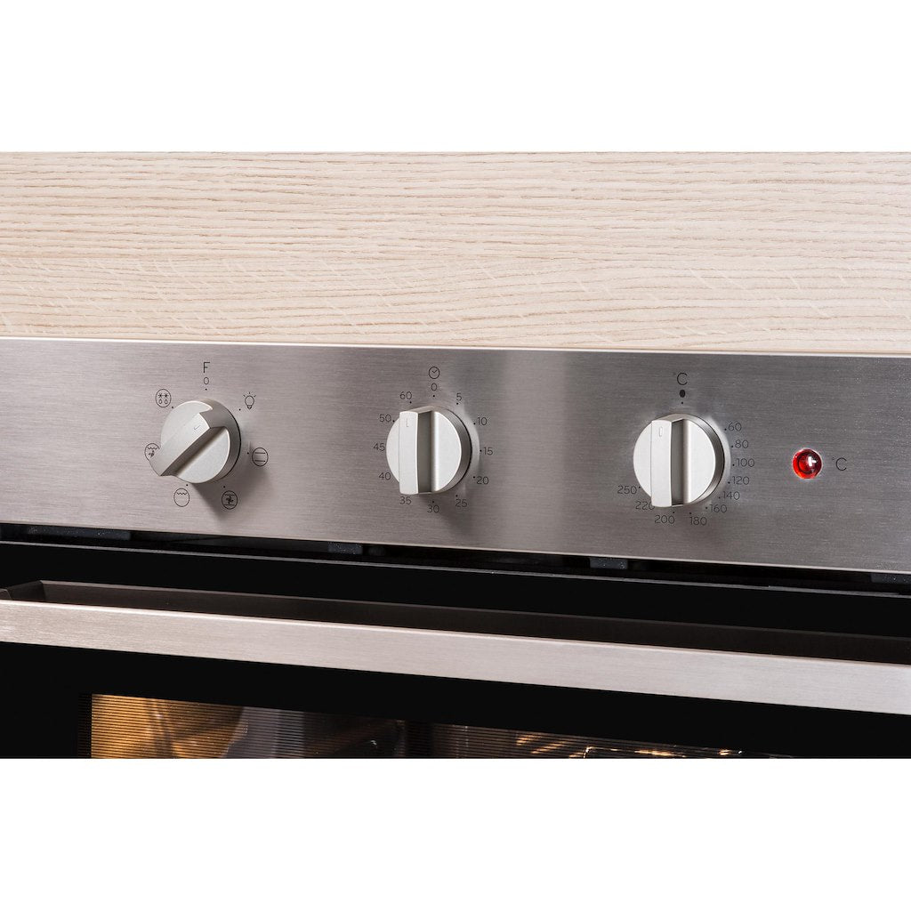 CLICK&CLEAN - Single Static Oven - 71L - Dial Control - Stainless Steel With Tilting Grill and Conventional Cooking