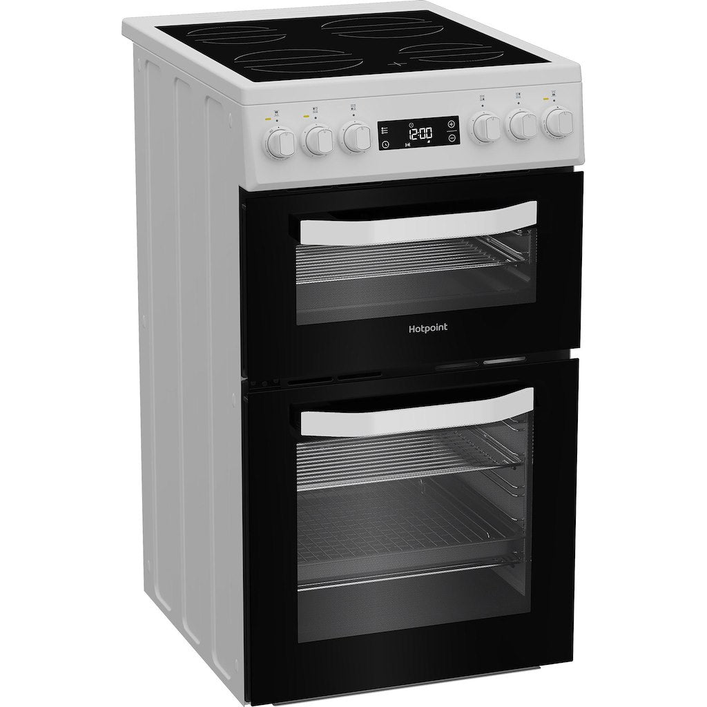Hotpoint electric freestanding double cooker: 50cm