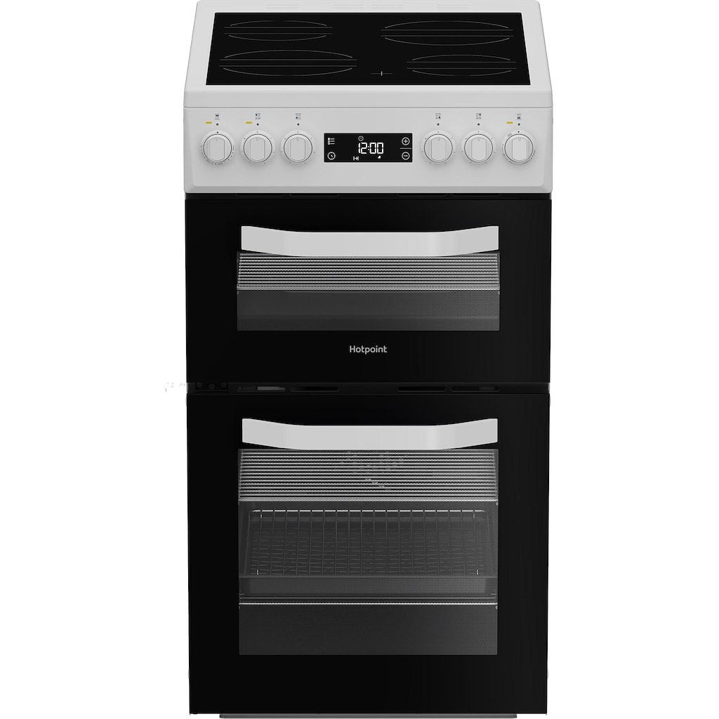 Hotpoint electric freestanding double cooker: 50cm