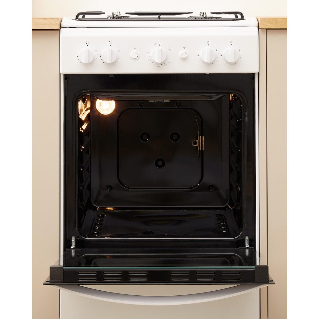 Gas Single Cooker - Coventional Oven - White With Click&Clean and Auto Ignition
