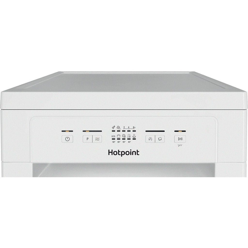 Hotpoint dishwasher: slim, white