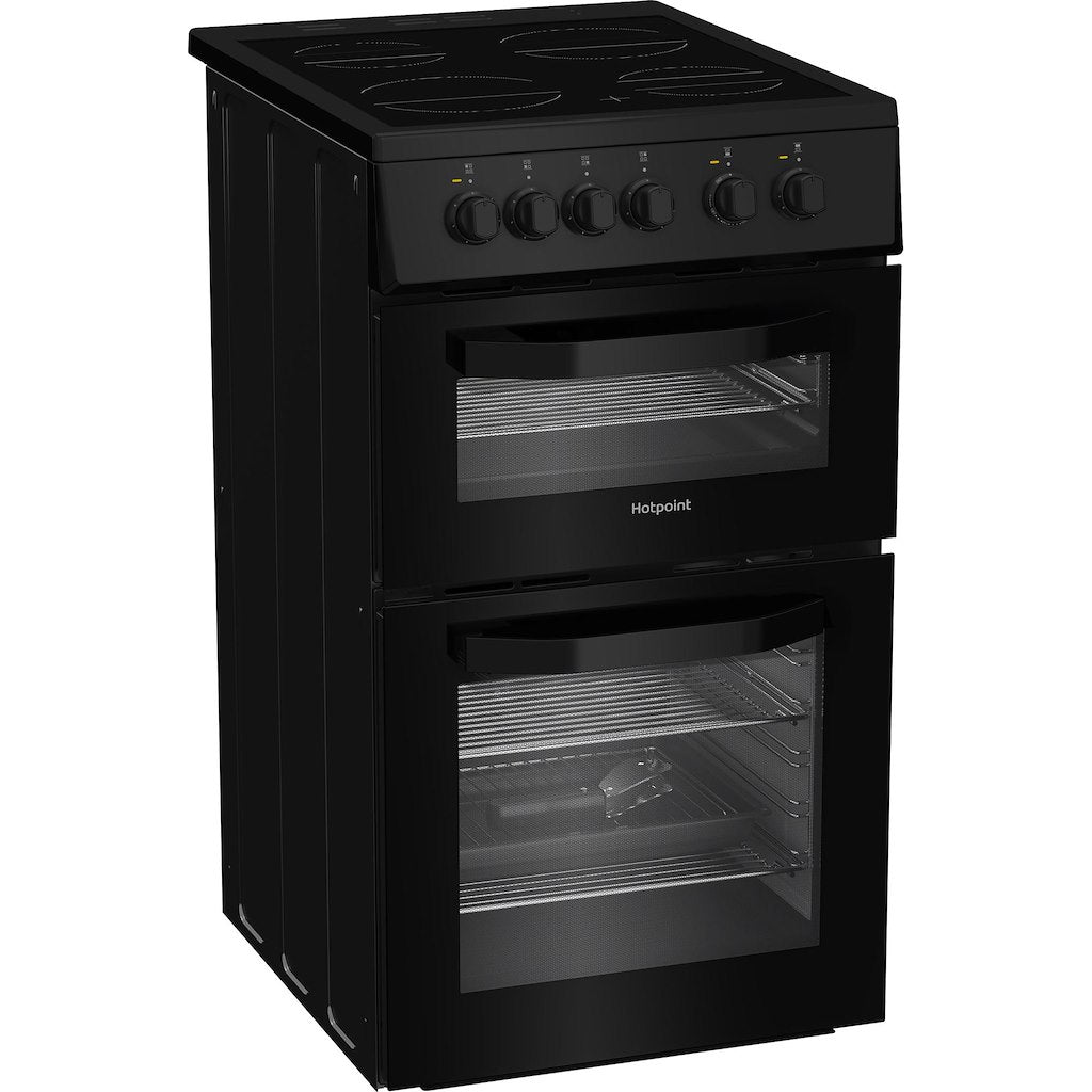 Hotpoint electric freestanding double cooker: 50cm