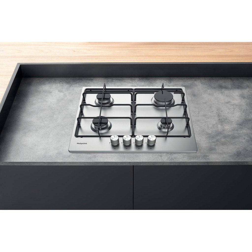 Hotpoint Gas on Metal Hob - Stainless Steel - 60cm - PPH 60P F IX UK