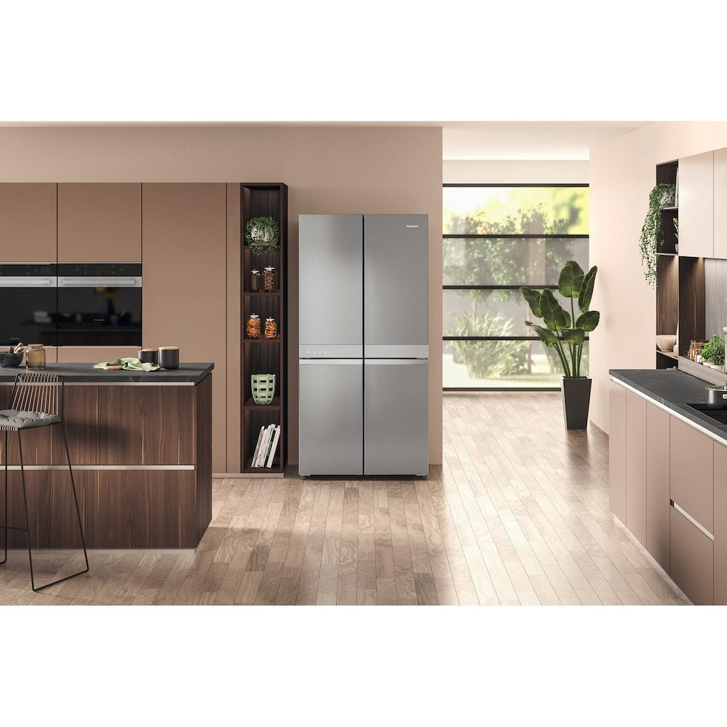 Hotpoint side-by-side american fridge: inox