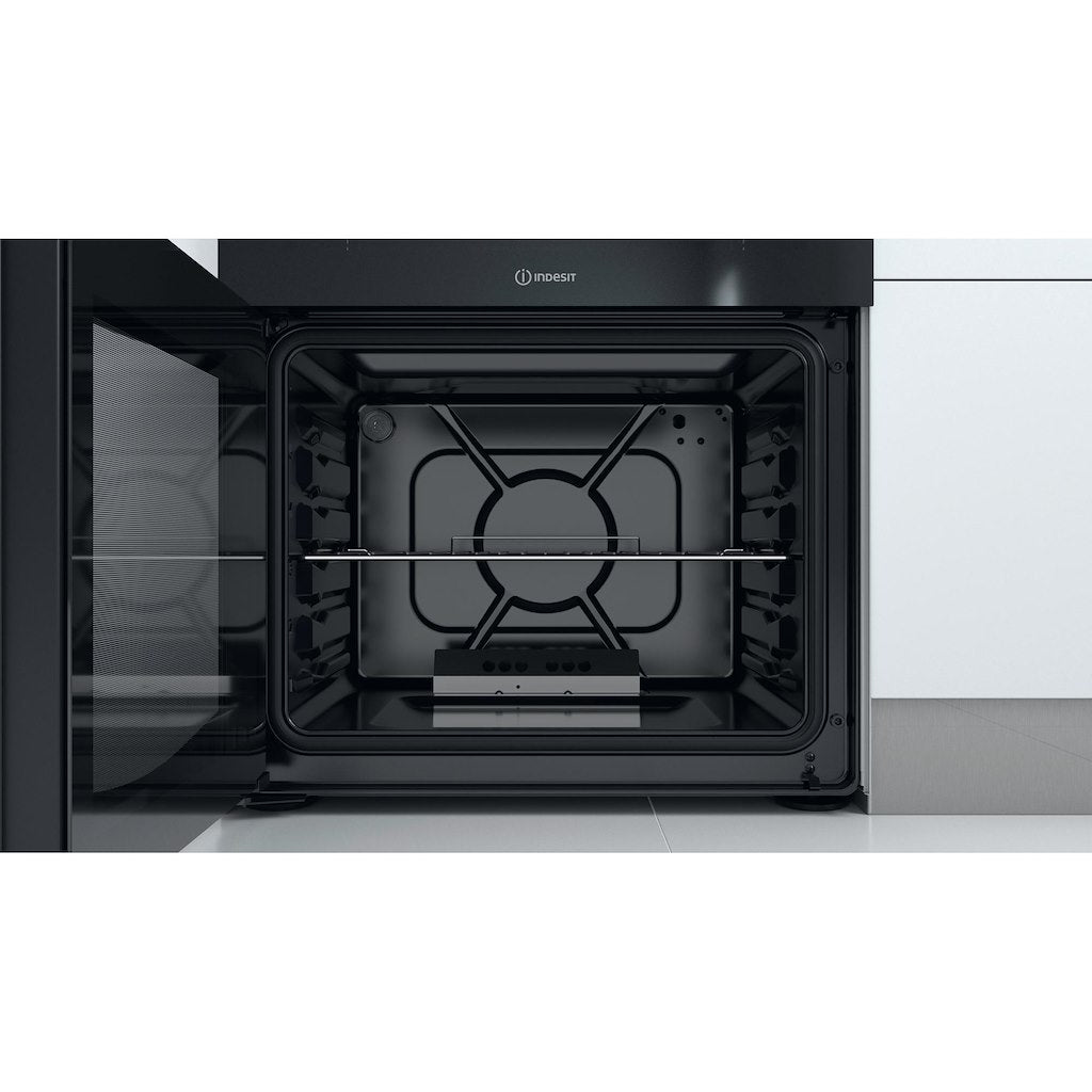 Gas Double Oven Cooker - Dial Controls - White With Click&Clean and Tilting Grill