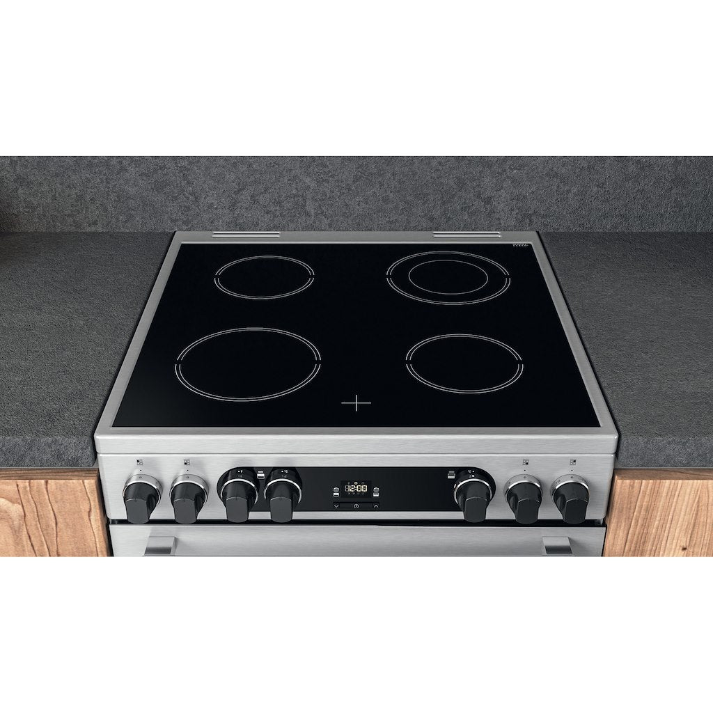 Hotpoint CD67V9H2CX/U Electric Cooker 60cm Double Oven - Inox