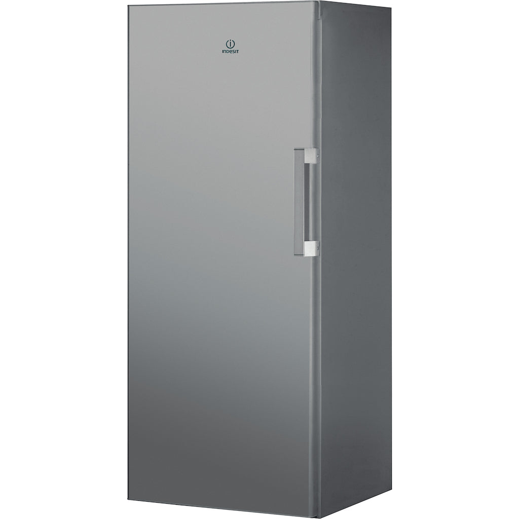 Freestanding upright freezer: silver colour