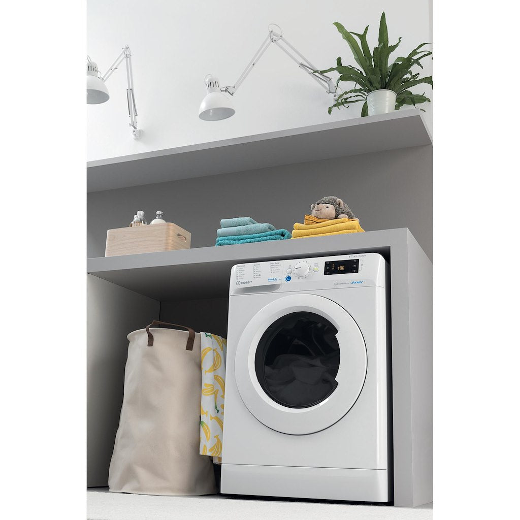 Freestanding washer dryer: 8,0kg - BDE 86436X W UK N