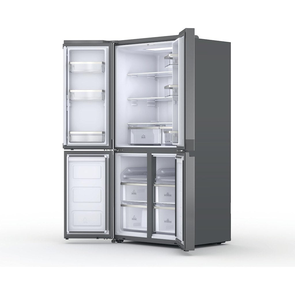 Hotpoint side-by-side american fridge: inox