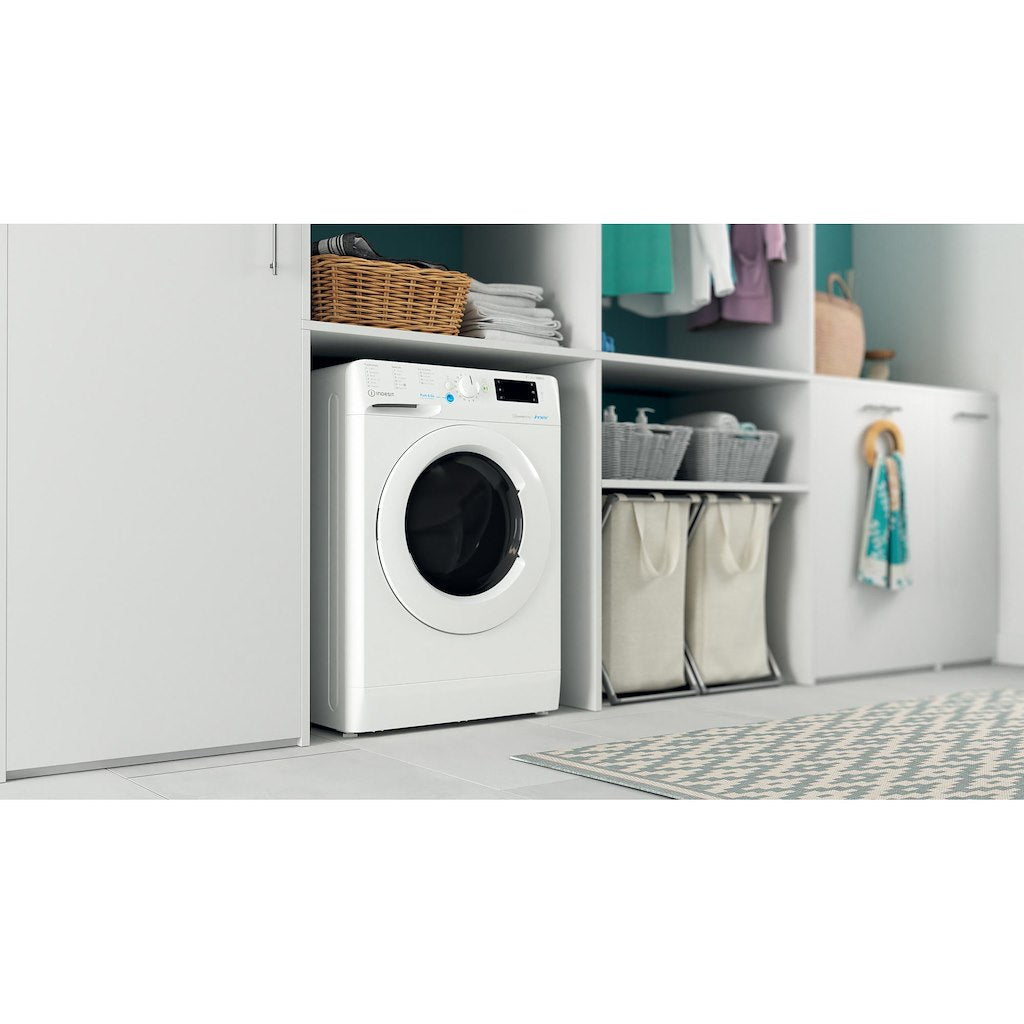 Freestanding washer dryer: 8,0kg - BDE 86436X W UK N