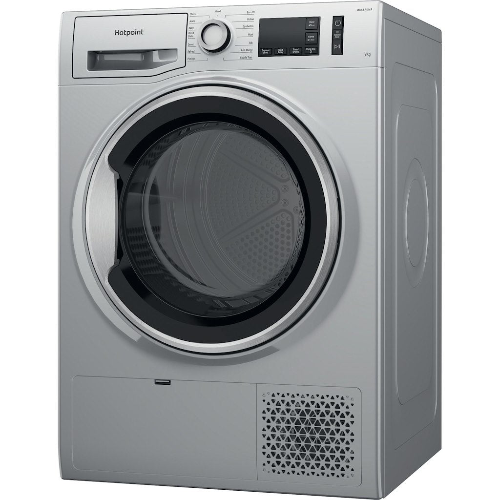 Hotpoint NT M11 82SSK UK Freestanding 8kg Heat Pump Tumble Dryer - Silver