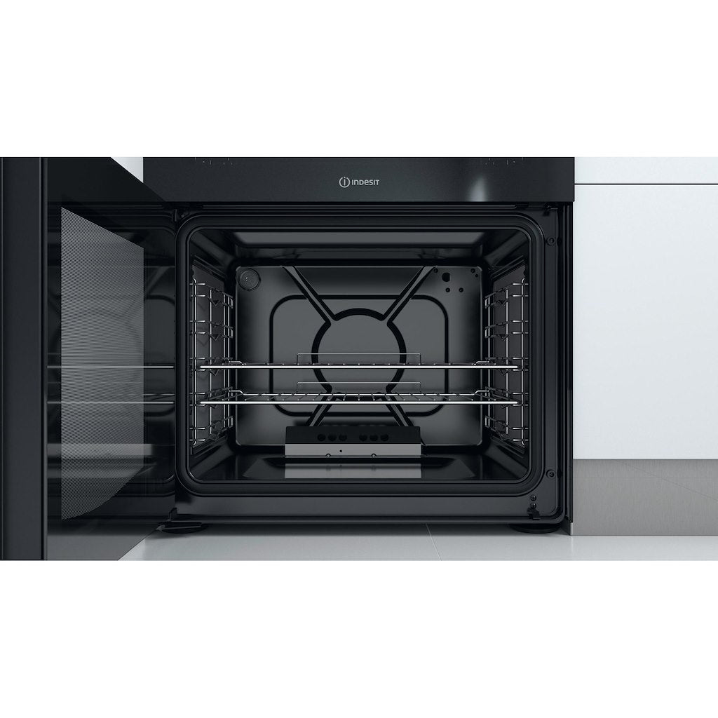 Gas Double Oven Cooker - Digital Display - Black With Click&Clean and Programable Timer