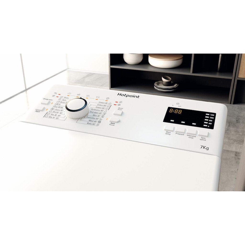 Hotpoint AntiStain Washing Machine - White - 7kg - 1200 RPM - E Rated - WMTF 722U UK N