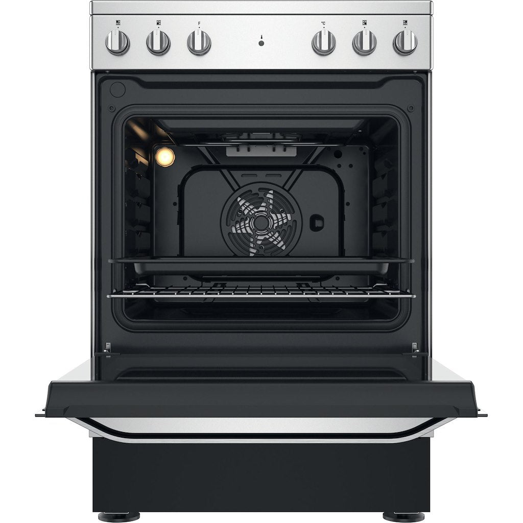 Hotpoint Electric Single Cooker - Stainless Steel - 60cm - A Rated - HS67V5KHX/UK