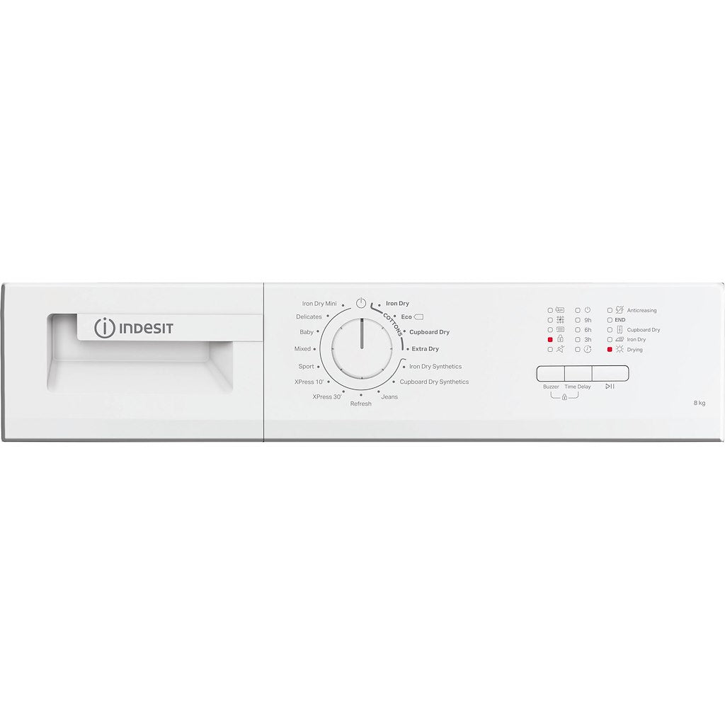 Indesit Dryer 8KG Condenser Sensor Dry White 15 cycles