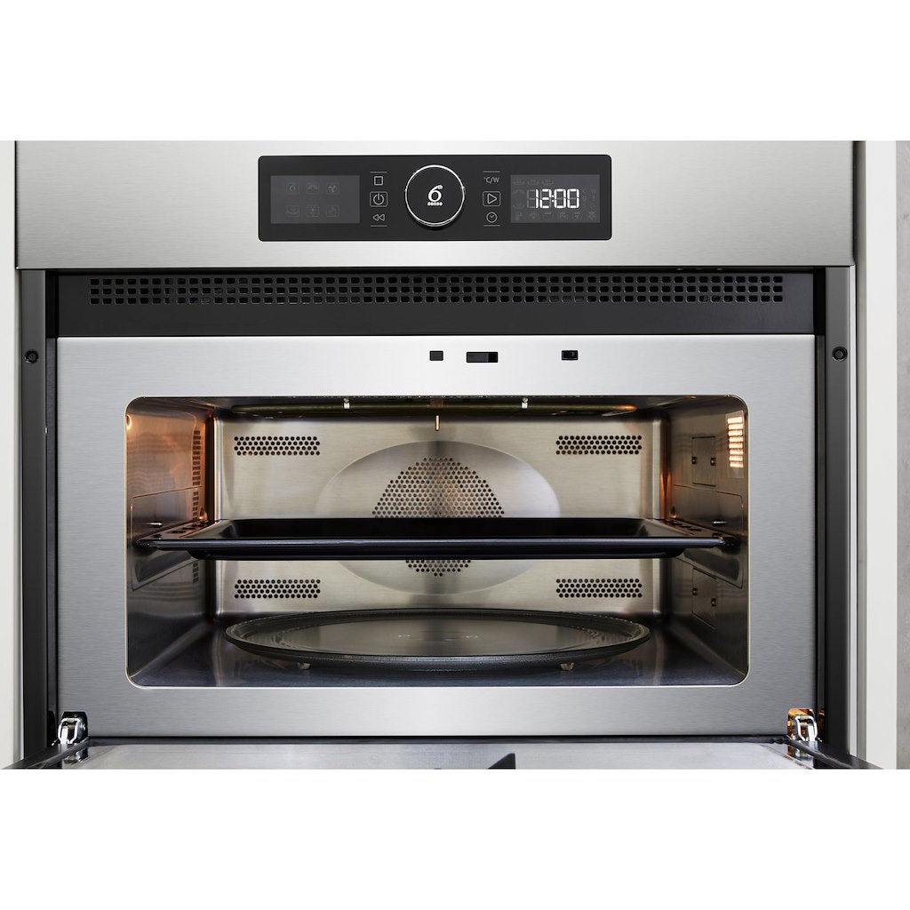 Absolute 900W (MW) Combi 455mm H - Stainless Steel -  With 3D Wave Technology and Dual Crisp