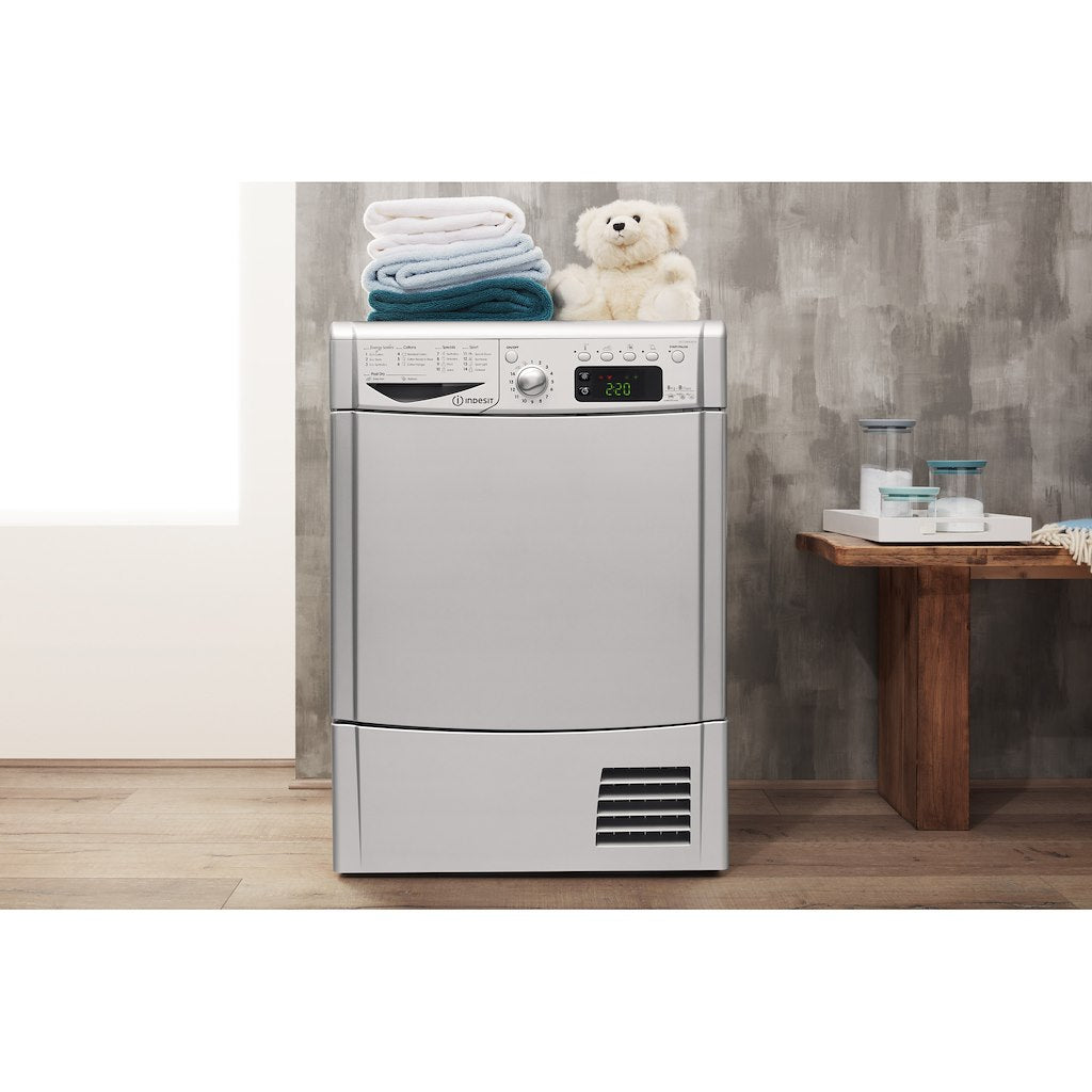 Condenser tumble dryer: freestanding, 8,0kg - IDCE 8450 BS H (UK)