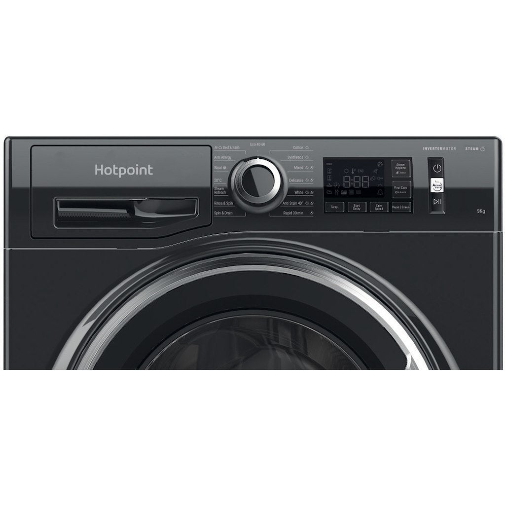 Hotpoint NM11 964 BC A UK N Front Load 9kg Washing Machine - Black