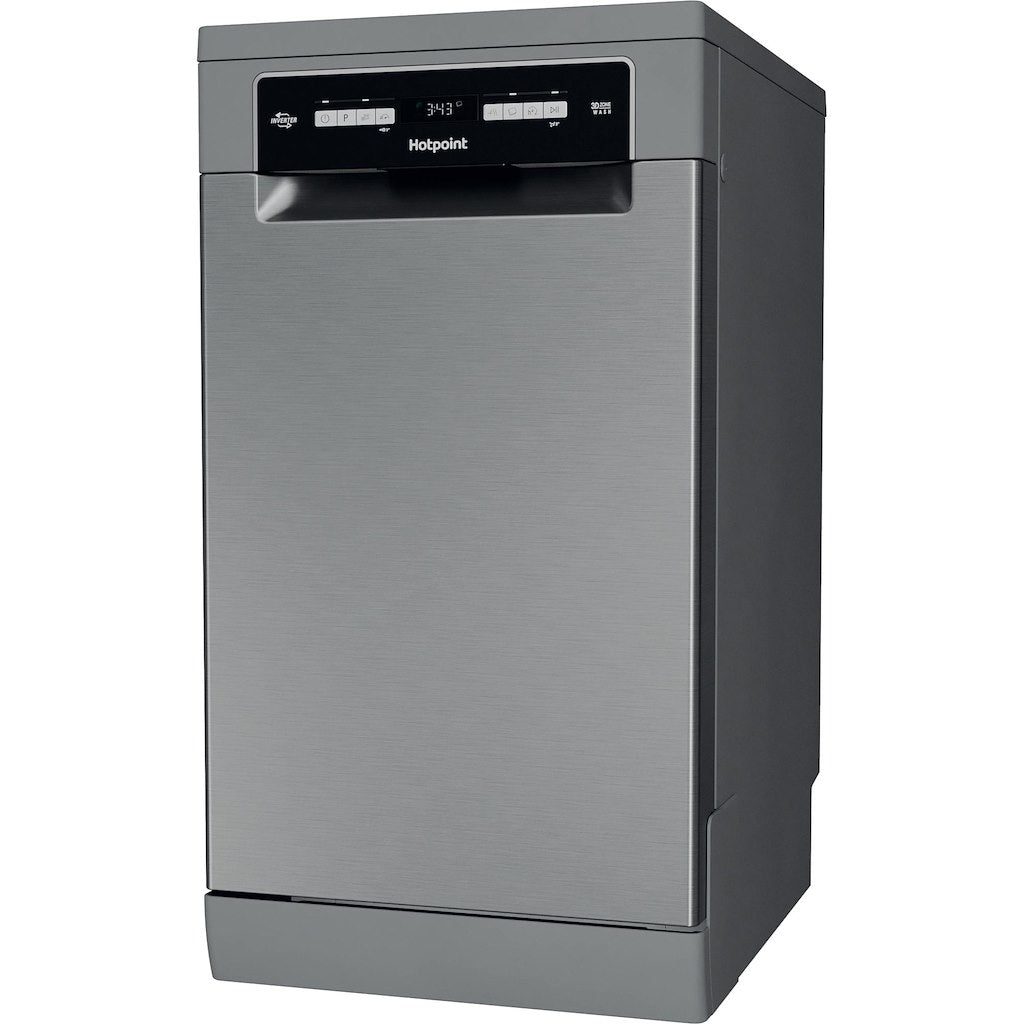 Hotpoint Slimline Free Standing Dishwasher - Stainless Steel -13 Place Setting - E Rated - HSFO 3T223 W X UK N