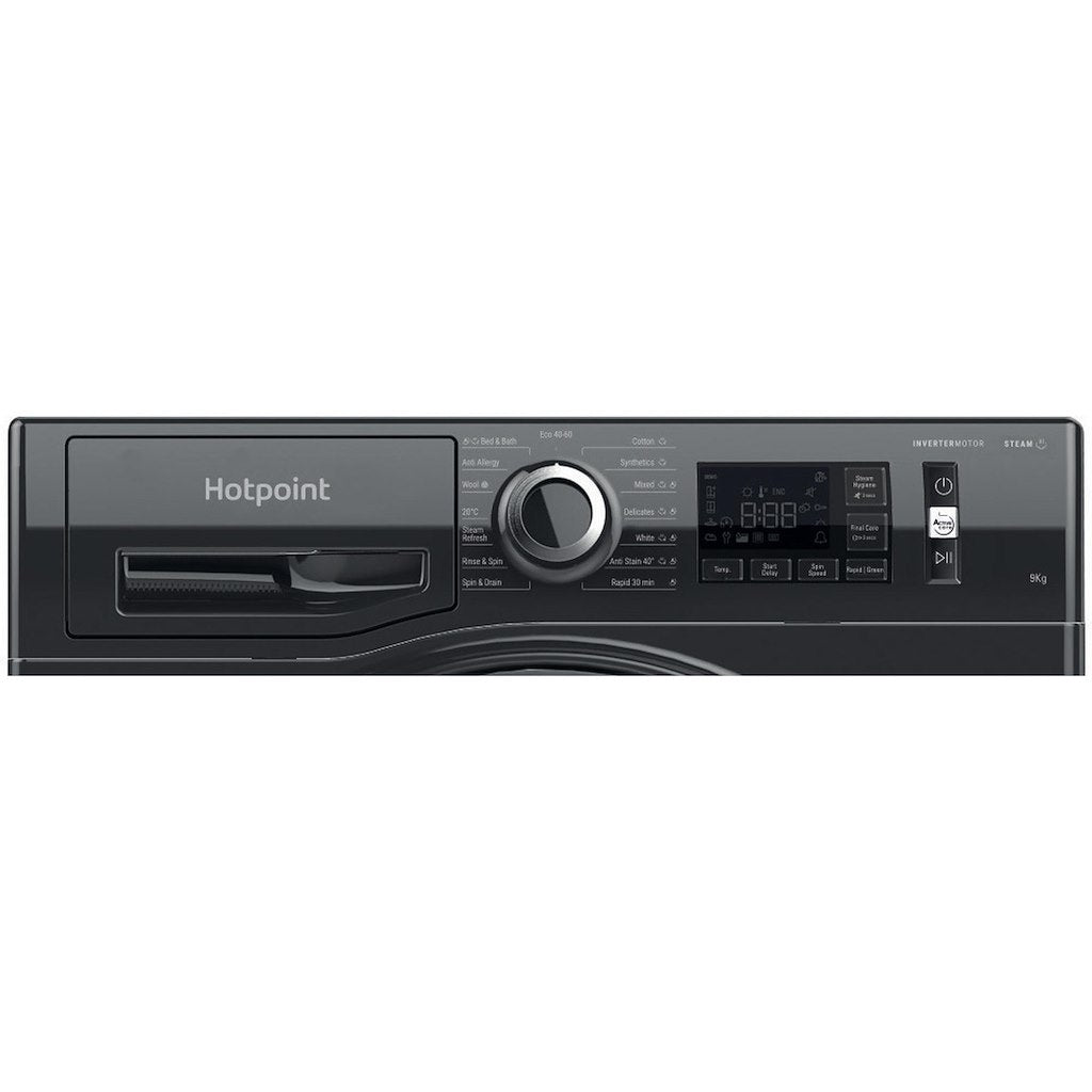 Hotpoint ActiveCare Washing Machine - Black - 9kg - 1400rpm - A-20% Rated - NM11 948 BC A UK