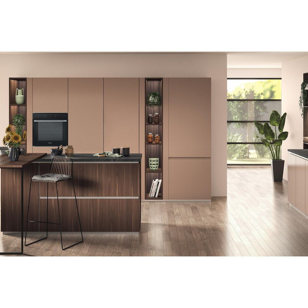 Hotpoint Class 6 MultiFlow Built-In Electric Single Oven - Black - Pyrolytic - A+ Rated - SI6 871 SP BL