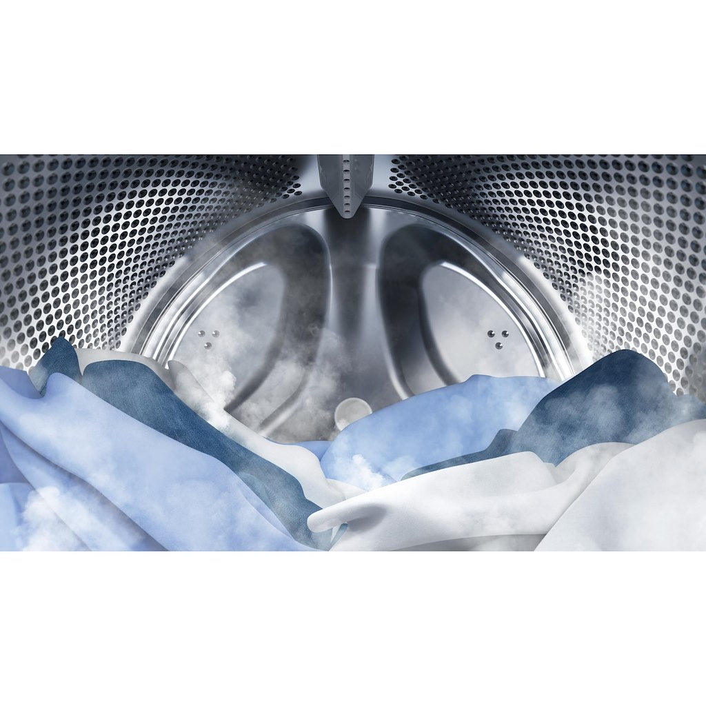 INDESIT PUSH&GO WASHER-DRYER 8+6KG 1400SPIN WHITE WITH ARIEL PODS AND STEAM CYCLES