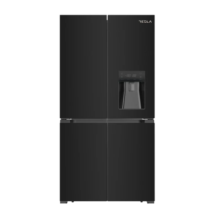 Tesla T560FDB - Black American Fridge Freezer - 560L - E Energy Rating