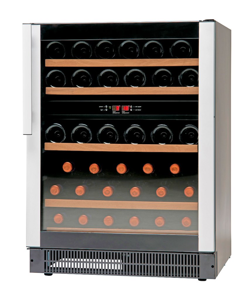 Vestfrost W45 Undercounter Dual-Zone Wine Cooler 45 x 0.75 Litres Bottles